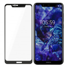 Folie Protectie Sticla 3MK HardGlass Max pentru Nokia 5.1 Plus, Full Screen, 9H, 0.2 mm, Negru foto