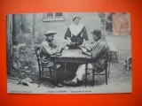HOPCT 505 Z JUCATORI DE CARTI-BERRY 1912 -FRANTA -TCV-COSTUM SI COAFURA / COSTUME TRADITIONALE -EUROPA -CIRCULATA, Printata