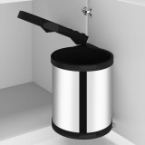 VidaXL Coș de gunoi &icirc;ncorporat de bucătărie, 12 L, oțel inoxidabil