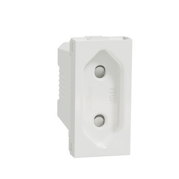 Priza simpla standard europran 1M Schneider Noua Unica alb NU303118 foto
