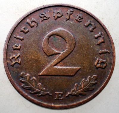 2.808 GERMANIA 2 REICHSPFENNIG 1938 E foto