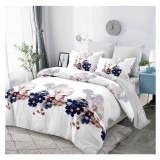 Lenjerie pat dublu,bumbac finet,6 piese,cearceaf cu elastic 180x200cm, cearceaf pilota 200x230cm, 2 fete de perna 50x70, 2 fete de perna 70x70-A1113