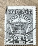 (FAV) Timbre taxa de plata 2 lei