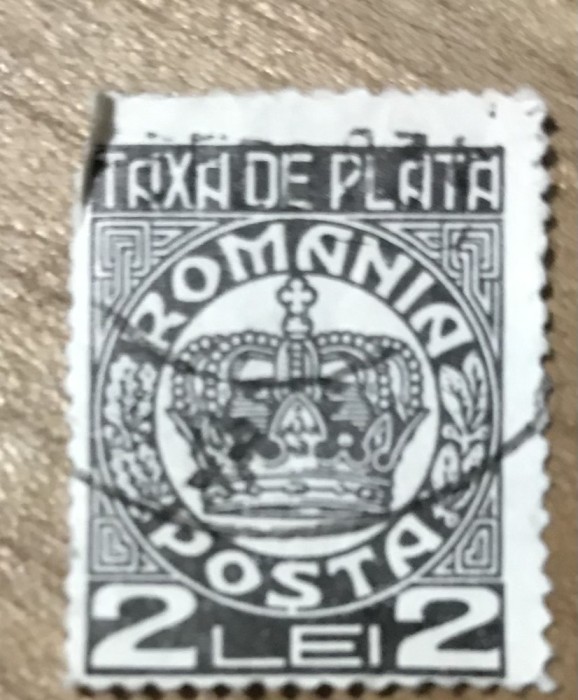(FAV) Timbre taxa de plata 2 lei