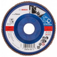 Disc de slefuire evantai BOSCH X571 pentru metal ,D 115 mm; G 40, drept