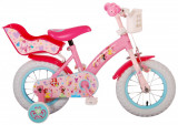 Bicicleta pentru fete Disney Princess, 12 inch, culoare roz, frana de mana fata PB Cod:21209-CH