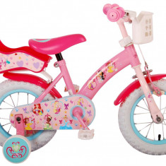 Bicicleta pentru fete Disney Princess, 14 inch, culoare roz, frana de mana fata PB Cod:21409-CH