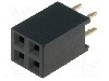 Conector 4 pini, seria {{Serie conector}}, pas pini 2,54mm, CONNFLY - DS1023-2*2S21 foto