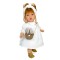 Papusa Nines D&#039;Onil Susette Plumeti cu parul roscat, sunete, rochie alba si miros de vanilie 45 cm