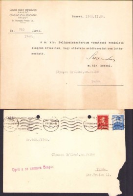 288S Consulul Ungariei la Brașov, Sztankay Istv&amp;aacute;n, răspunde unei petiționare &amp;icirc;n anul 1942, semnează documentul manu propria foto