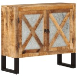 Cumpara ieftin Dulap, 80x30x71 cm, lemn masiv de mango brut si metal