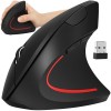 Mouse vertical wireless, ergonomic, universal, USB 2.4 GHz, 6 butoane, 1200 DPI