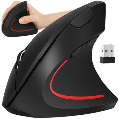 Mouse vertical wireless, ergonomic, universal, USB 2.4 GHz, 6 butoane, 1200 DPI