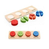 Puzzle copii lemn Cerc Partile Intregului MWZ 5051 CWT