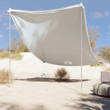 VidaXL Baldachin de plajă cu ancore de nisip, gri, 214x236 cm