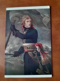 Napoleon Bonaparte la Arcole, reproducere dupa o lucrare de la Veraiiles, tip carte postala
