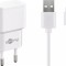 Incarcator de retea dual 2x USB cu cablu micro USB 2.4A alb Goobay