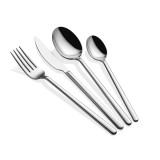 Cumpara ieftin Set tacamuri 24 bucati Allegra Argintiu 23.4x23.4x4 cm