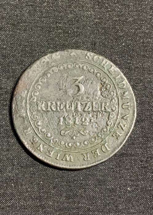 Moneda 3 kreuzer 1812 E Austria