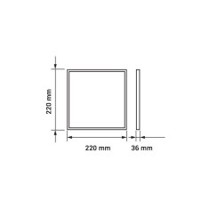 Aplica Led Patrata 18W Epistar Chip 5 Ani Garantie