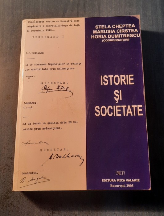 Istorie si societate volumul 2 Stela Cheptea