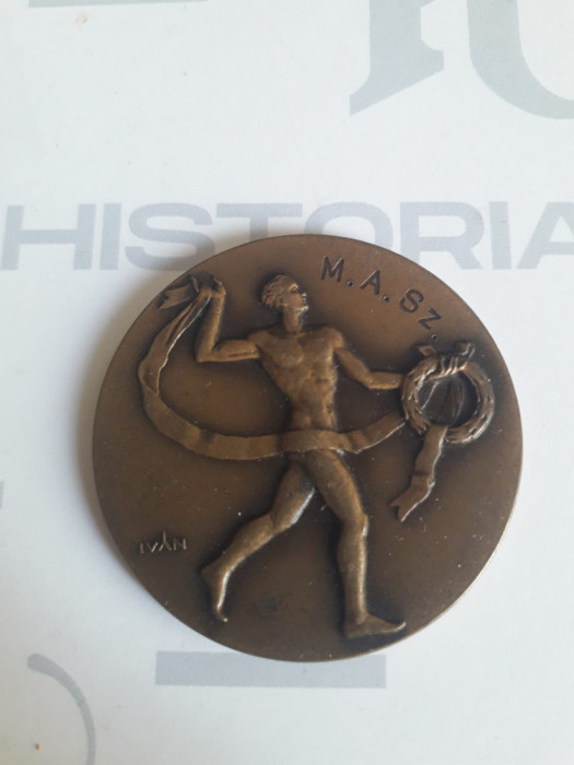 HST Medalie sportiva MASz roman magyar ferfi 1949 gravor Ivan