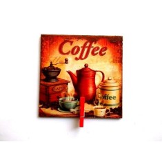 Magnet cafea, magnet frigider cu clema lemn 37039
