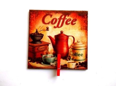 Magnet cafea, magnet frigider cu clema lemn 37039 foto