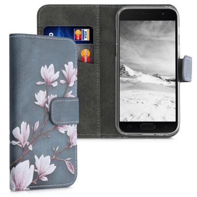 Husa pentru Samsung Galaxy A3 (2017), Piele ecologica, Albastru, 42159.03 foto