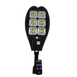 Lampa solara stradala, cu telecomanda, 3 moduri de functionare, rezistenta la apa, cu senzor de miscare, negru