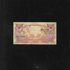 Rar! Indonezia Indonesia 10 rupiah rupii 1959 seria48081