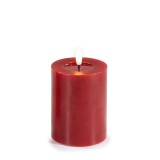 Lumanare ambientala cu led ceara rosie &Oslash; 7,5 x 12,5 H