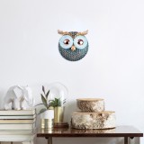 Cumpara ieftin Accesoriu decorativ de perete metalic Owl Argintiu 19x19 cm