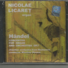 (C) CD sigilat-NICOLAE LICARET-HANDEL - CONCERT PENTRU ORGA SI ORCHESTRA OP.7