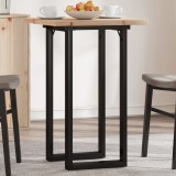 Cumpara ieftin Masă bucătărie, cadru O, 50x50x75,5 cm lemn masiv pin și Oţel