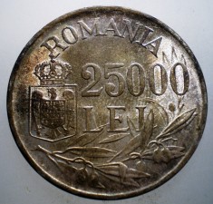 R.192 ROMANIA MIHAI I 25000 LEI 1946 XF/AUNC