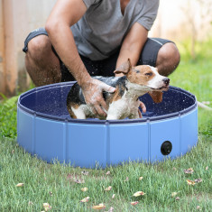 PawHut piscina pentru caini, pliabila, 80x20cm, albastra