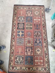 180 x 90 cm vechi covor persan cu simboluri