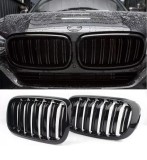 Cumpara ieftin Grile duble pentru BMW X5 X6 F15 F85 F16 F86 2014+ Luciu Negru