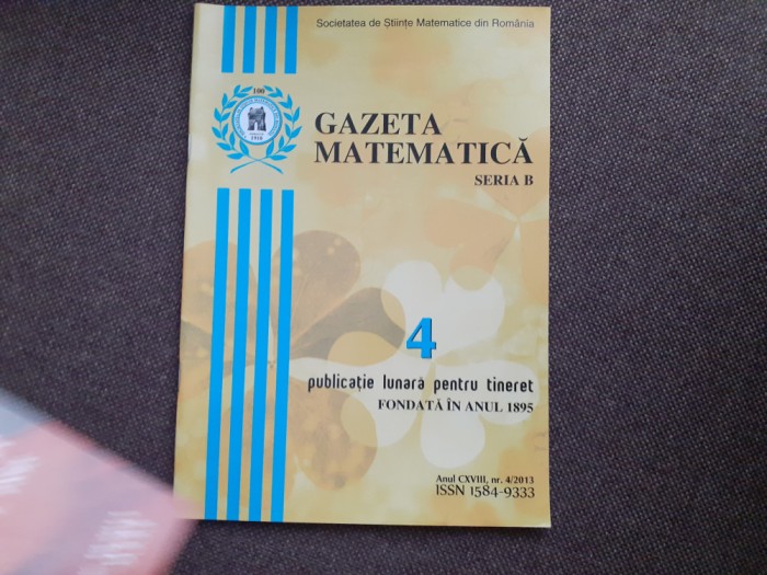 GAZETA MATEMATICA NR4/2013