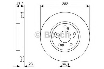 Disc frana HONDA CIVIC VII Hatchback (EU, EP, EV) (1999 - 2006) BOSCH 0 986 479 365 foto