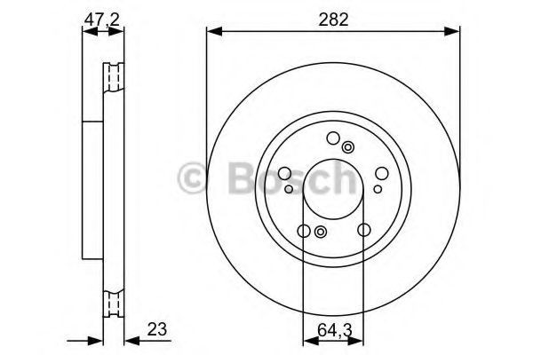 Disc frana HONDA CIVIC VII Hatchback (EU, EP, EV) (1999 - 2006) BOSCH 0 986 479 365