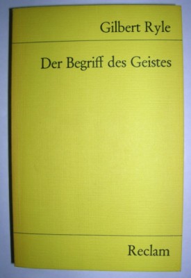 Der Begriff des Geistes / Gilbert Ryle foto