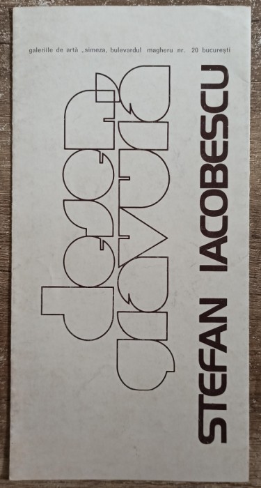 Pliant expozitie Stefan Iacobescu 1981