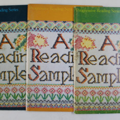 PROGRESSIVE READING SERIES - A READING SAMPLER , VOLUMELE I - III , 1973 - 1974