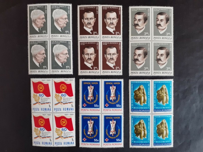 1981 - Diverse serii (bloc de 4)