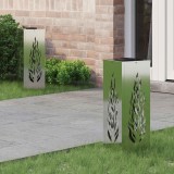 vidaXL Lumină LED Solară pentru Alei 2 pcs Galvanizat Galvanizat 879798