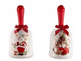 Cumpara ieftin Set 2 clopotei Craciun ceramica multicolora &Oslash; 7 cm x 14,5 H