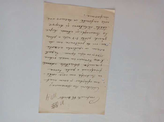 AUREL FILIMON, SCRISOARE , 1914 **Personalitate de marcă a orașului T&icirc;rgu-Mureș, ETNOGRAFIE