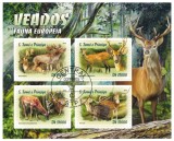 S. TOME E PRINCIPE 2016 - Fauna europeana, Cerbi / set complet - colita+bloc